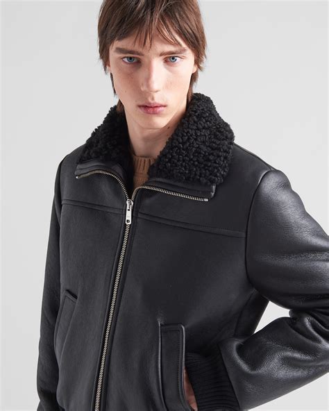 prada shearling coat mens|Prada shearling.